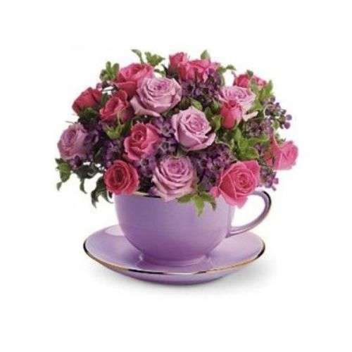 Cup of Roses Bouquet